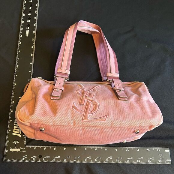 Yves Saint Laurent Light Pink Canvas Shoulder Bag Great Condition - Picture 10 of 10
